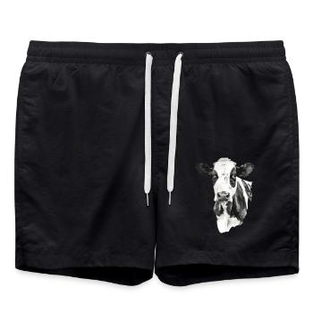 Kuh - Badeshorts - Schwarz - Vorne - AI Model Male 185 light (185cm)