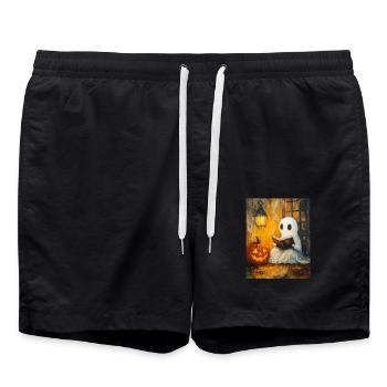 Cadeau d’Halloween Femmes Hommes Enfants Décoration - Short de bain - noir - Devant - AI Model Male 185 light (185cm)