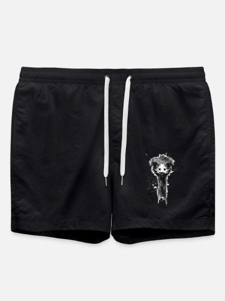 Strauß - Badeshorts - Schwarz