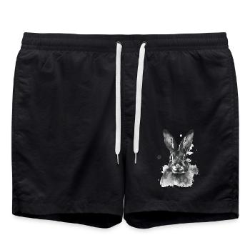 Lapin - Short de bain - noir - Devant - AI Model Male 185 light (185cm)