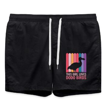 Dodo Dire Dodo Oiseau Fille Drôle Dodo Cadeau - Short de bain - noir - Devant - AI Model Male 185 light (185cm)