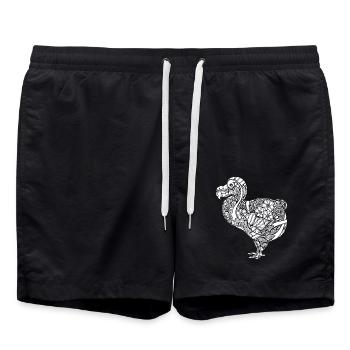 Dodo bird Dodo bird Floral Pattern - Swim Trunks - black - Front - AI Model Male 185 light (185cm)