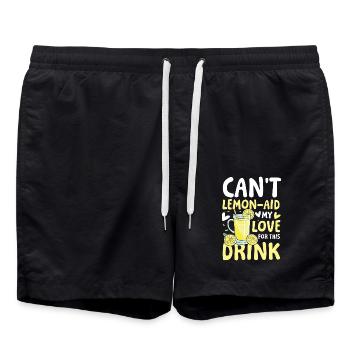Can't lemon-aid my love for this drink - Badeshorts - Schwarz - Vorne - AI Model Male 185 light (185cm)