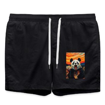 Panda - Short de bain - noir - Devant - AI Model Male 185 light (185cm)