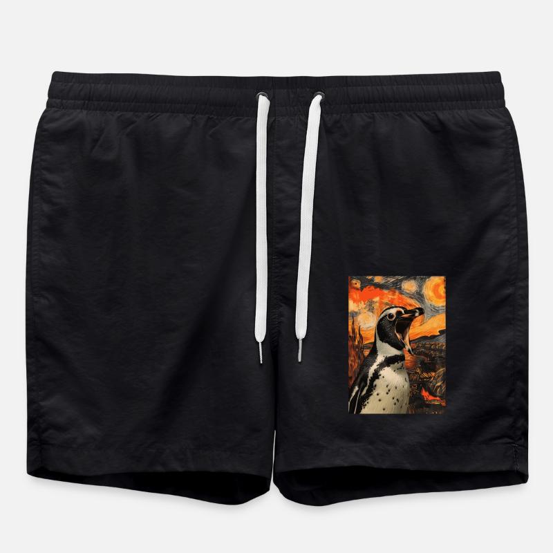 Penguin - Swim Trunks - black