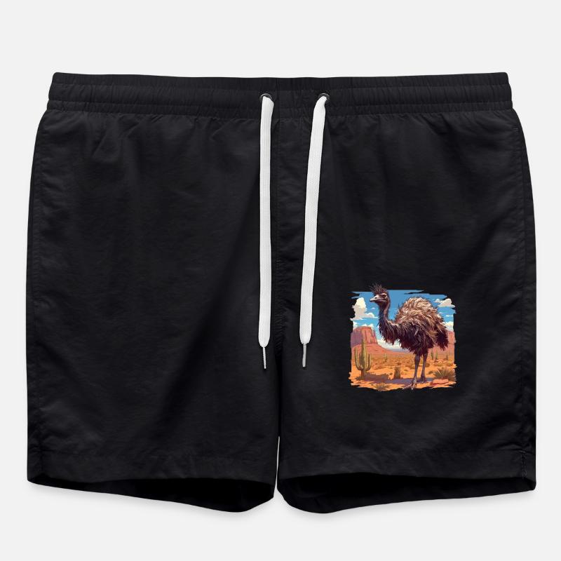 Emus Emu - Swim Trunks - black
