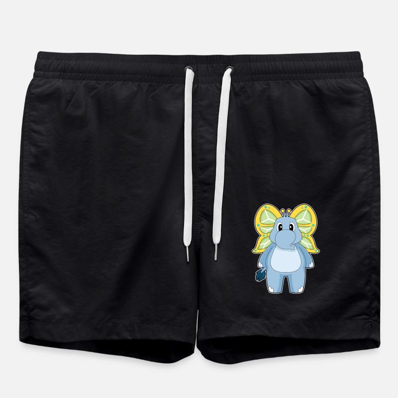 Elephant Butterfly - Swim Trunks - black