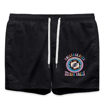 Rollerskater Party The Original Stress Balls Gift - Badeshorts - Schwarz - Vorne - AI Model Male 185 light (185cm)