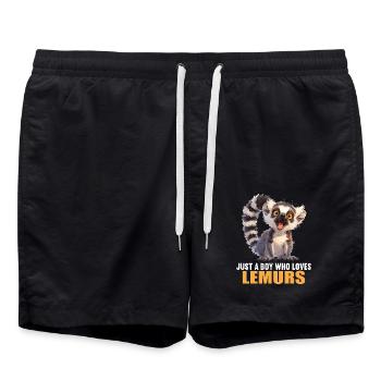 Lémuren Lémuriens Lémurien - Short de bain - noir - Devant - AI Model Male 185 light (185cm)