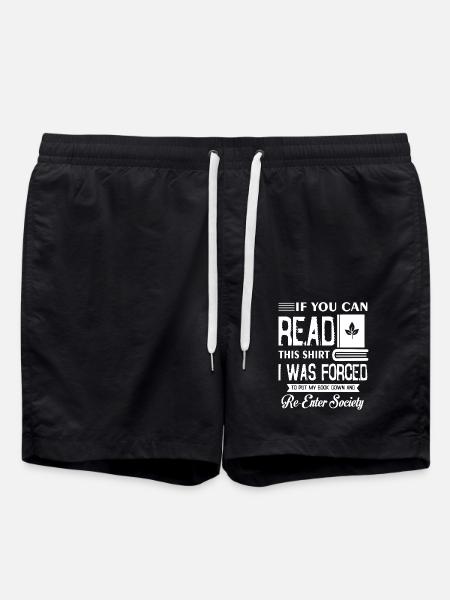 Book Addicted To Book - Swim Trunks - black
