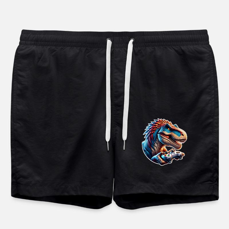 Gaming Dinosaurier T Rex - Badeshorts - Schwarz