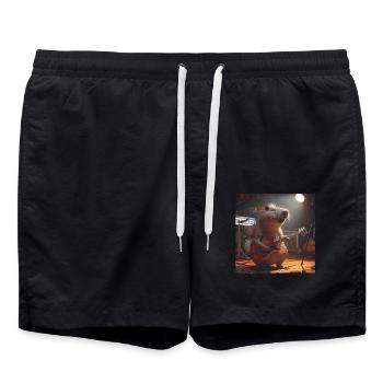 Capybara - Swim Trunks - black - Front - AI Model Male 185 light (185cm)