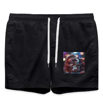 Igel - Badeshorts - Schwarz - Vorne - AI Model Male 185 light (185cm)