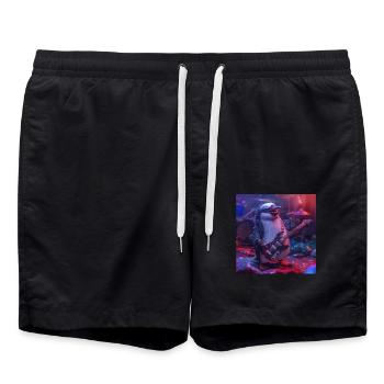 Penguin - Swim Trunks - black - Front - AI Model Male 185 light (185cm)