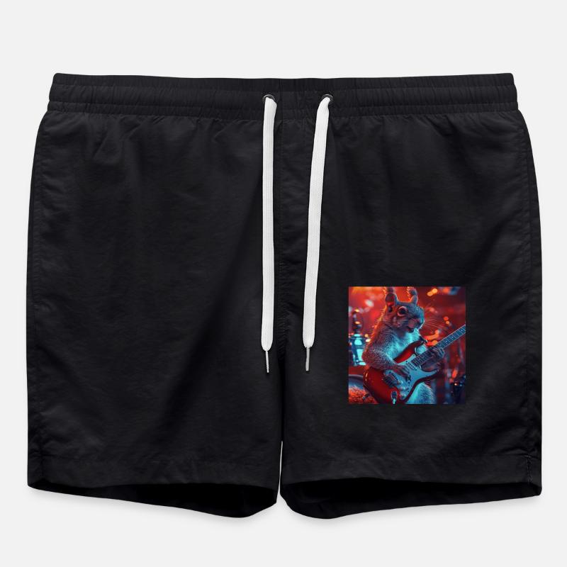 Eichhörnchen - Badeshorts - Schwarz