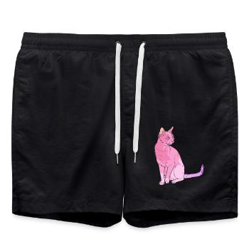 Bombay cat Bombay cat Colorful - Swim Trunks - black - Front - AI Model Male 185 light (185cm)