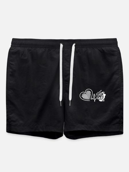 Hunter Hunter Heartbeat - Swim Trunks - black