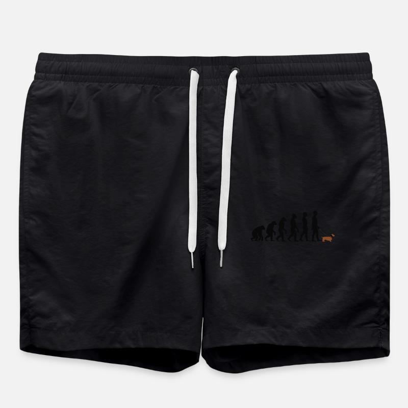 Dachshund - Swim Trunks - black