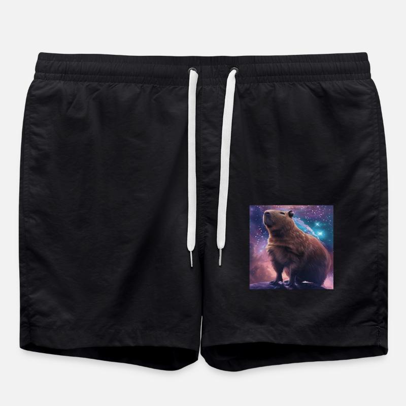 Capybara - Swim Trunks - black