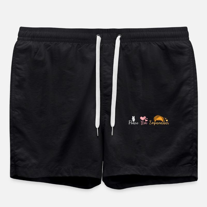 Peace Love Empanadas - Swim Trunks - black