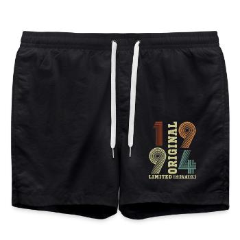 Cadeau d'anniversaire Vinatge 1994 - Short de bain - noir - Devant - AI Model Male 185 light (185cm)