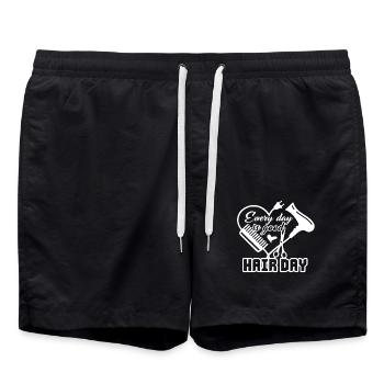 Hairstylist Hairstylist Good Hair Day - Swim Trunks - black - Front - AI Model Male 185 light (185cm)