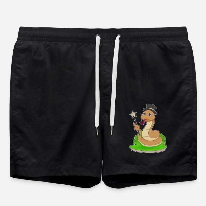 Snake Wizard Wand - Swim Trunks - black