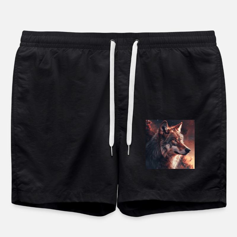 Wolf - Badeshorts - Schwarz