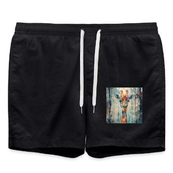 Giraffe - Swim Trunks - black - Front - AI Model Male 185 light (185cm)