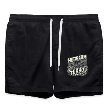 Hubaum statt Turbo - Badeshorts - Schwarz - Vorne - AI Model Male 185 light (185cm)