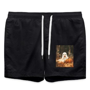 Cadeau d’Halloween Femmes Hommes Enfants Décoration - Short de bain - noir - Devant - AI Model Male 185 light (185cm)