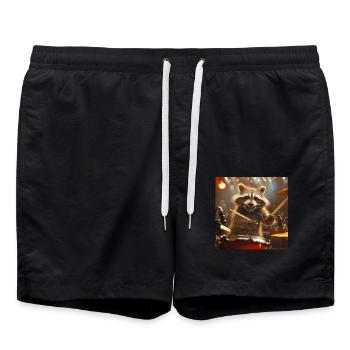 Raton laveur - Short de bain - noir - Devant - AI Model Male 185 light (185cm)