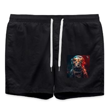 Lion - Swim Trunks - black - Front - AI Model Male 185 light (185cm)