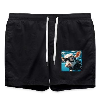 Vache - Short de bain - noir - Devant - AI Model Male 185 light (185cm)