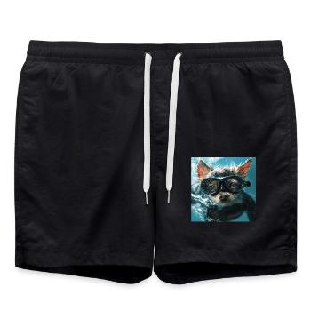 Chien - Short de bain - noir - Devant - AI Model Male 185 light (185cm)