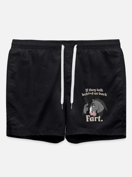 Pferd - Badeshorts - Schwarz