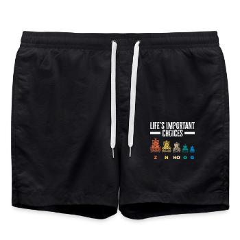 Décisions importantes dans la vie pour - Short de bain - noir - Devant - AI Model Male 185 light (185cm)