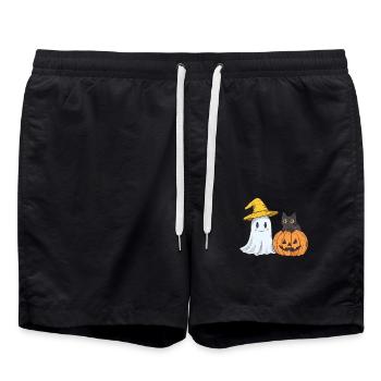 Halloween Geschenk Frauen Geist Männer Kinder Deko - Short de bain - noir - Devant - AI Model Male 185 light (185cm)