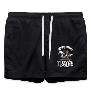 Attention : Cette personne peut être contactée à tout moment par train - Short de bain - noir - Devant - AI Model Male 185 light (185cm)