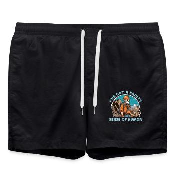 Géologue J’ai un sens erroné du géoscientifique - Short de bain - noir - Devant - AI Model Male 185 light (185cm)