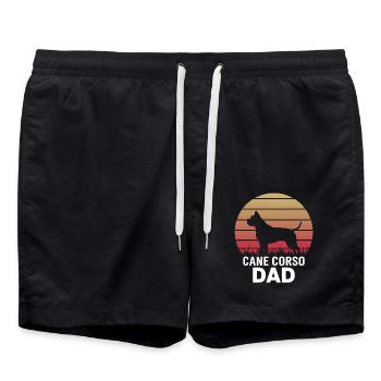 Cane Corso Italiano Papa Papa Cane Corso Cadeau - Short de bain - noir - Devant - AI Model Male 185 light (185cm)
