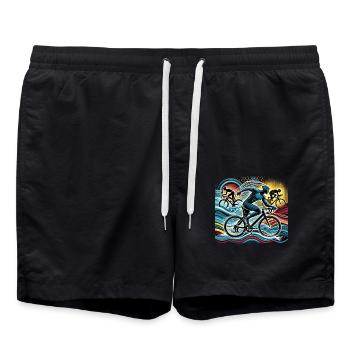 Triathlon, natation, cyclisme et course à pied - Short de bain - noir - Devant - AI Model Male 185 light (185cm)