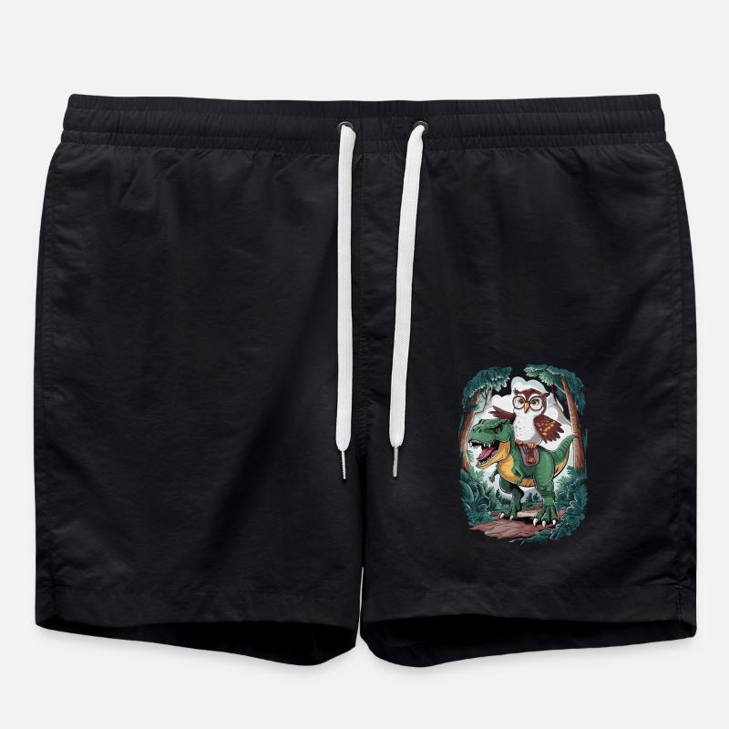 Owl - Swim Trunks - black