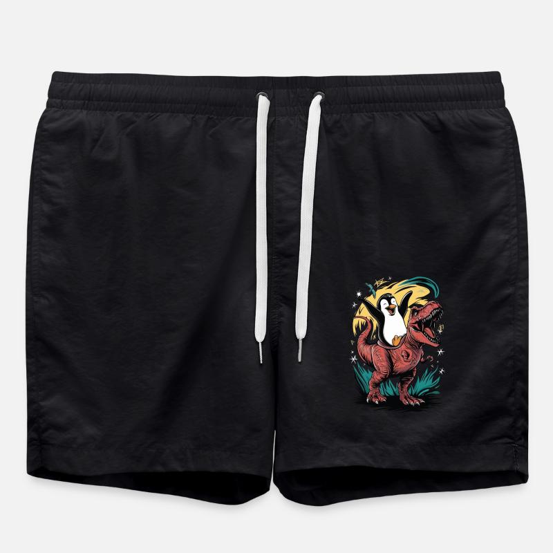 Penguin - Swim Trunks - black