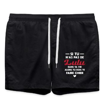 Wenn du kein Lulu Geschenk in deinem Leben hast - Badeshorts - Schwarz - Vorne - AI Model Male 185 light (185cm)