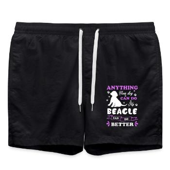 Beagle My Beagle Can Do Better - Swim Trunks - black - Front - AI Model Male 185 light (185cm)