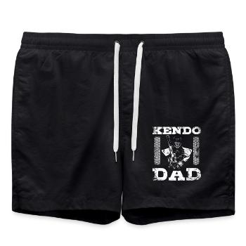 Fête des Pères Kendo Papa Papa - Short de bain - noir - Devant - AI Model Male 185 light (185cm)