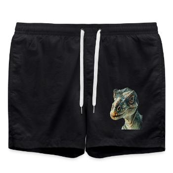 Dinosaure - Short de bain - noir - Devant - AI Model Male 185 light (185cm)