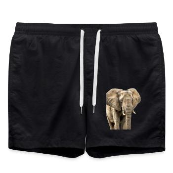Elefant - Badeshorts - Schwarz - Vorne - AI Model Male 185 light (185cm)