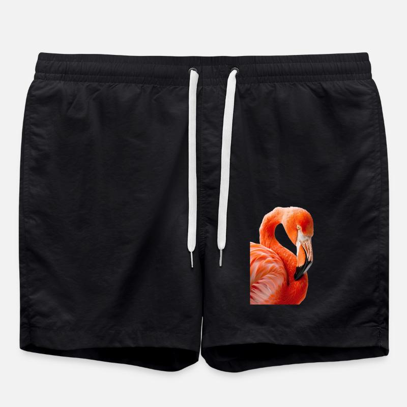 Flamingo - Badeshorts - Schwarz